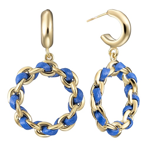 UVI JEWELLERY Золотистые серьги с подвеской в виде звеньев с текстильной вставкой, Золотистые серьги с подвеской в виде звеньев с текстильной вставкой
UVI JEWELLERY Золотистые серьги с подвеской в виде звеньев с текстильной вставкой, Золотистые серьги с подвеской в виде звеньев с текстильной вставкой
