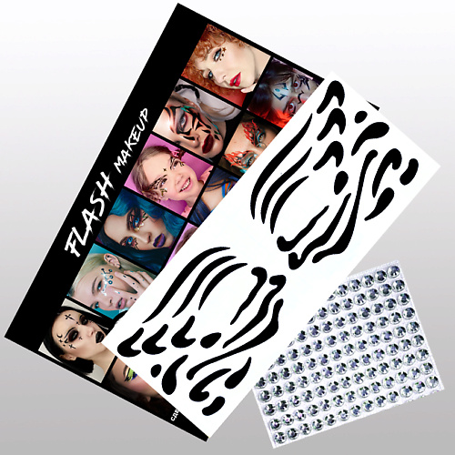 фото Vlasova julia наклейки для макияжа набор - стразы, формы черные f2101