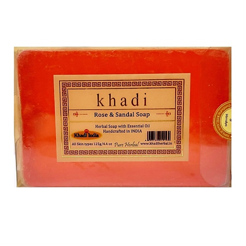 KHADI Натуральное очищающее мыло Роза и Сандал 125.0, Натуральное очищающее мыло Роза и Сандал
KHADI Натуральное очищающее мыло Роза и Сандал 125.0, Натуральное очищающее мыло Роза и Сандал
