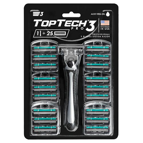 TOPTECH Мужская бритва PRO 3 с 25 сменными кассетами 1.0, Мужская бритва PRO 3 с 25 сменными кассетами
TOPTECH Мужская бритва PRO 3 с 25 сменными кассетами 1.0, Мужская бритва PRO 3 с 25 сменными кассетами