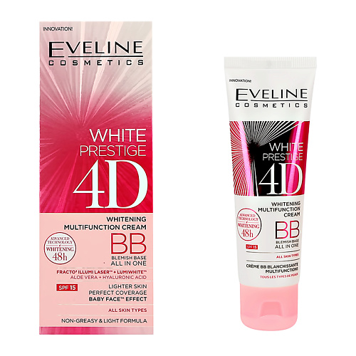 EVELINE ВВ-крем для лица WHITE PRESTIGE 4D многофункциональный 50.0, ВВ-крем для лица WHITE PRESTIGE 4D многофункциональный
EVELINE ВВ-крем для лица WHITE PRESTIGE 4D многофункциональный 50.0, ВВ-крем для лица WHITE PRESTIGE 4D многофункциональный