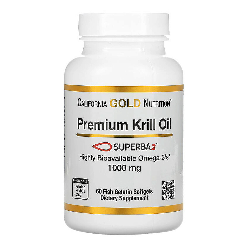 БАДы для сердца и сосудов CALIFORNIA GOLD NUTRITION Масло криля премиум ...