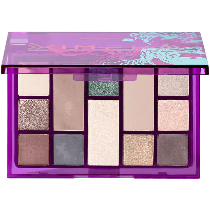 Тени для век INFLUENCE BEAUTY Палетка теней "XIMERA" из 12 оттенков ...