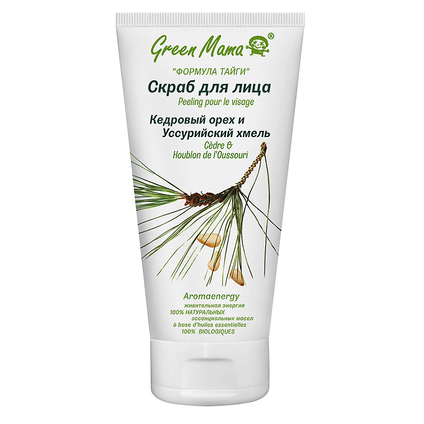 Скрабы и пилинги GREEN MAMA Скраб для лица "Кедровый орех и уссурийский ...
