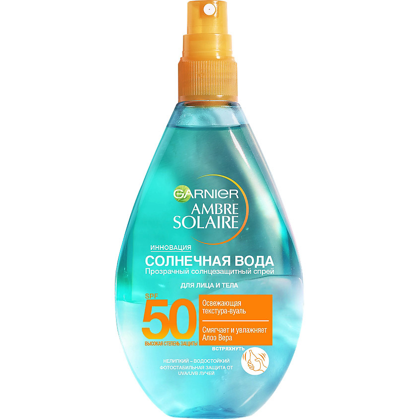 GARNIER Солнцезащитный спрей освежающий, прозрачный, с алоэ вера ...