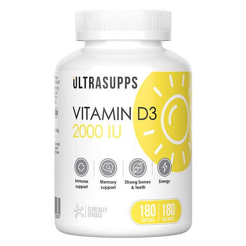 ULTRASUPPS Витаминный комплекс Vitamin D3 2000 IU, Витаминный комплекс Vitamin D3 2000 IU
ULTRASUPPS Витаминный комплекс Vitamin D3 2000 IU, Витаминный комплекс Vitamin D3 2000 IU