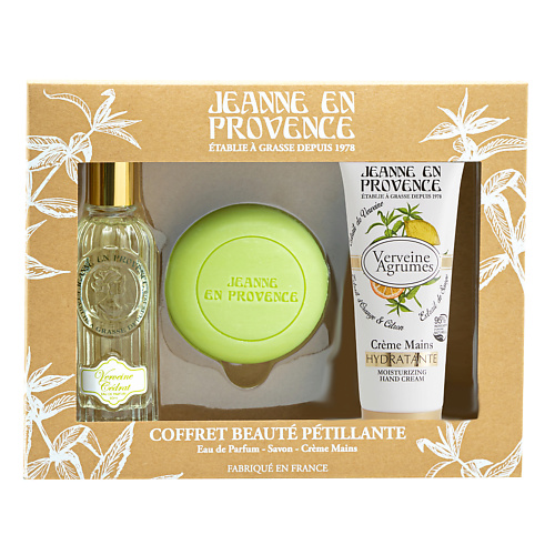 JEANNE EN PROVENCE Подарочный набор Verveine Cedrat: Парфюмерная вода + крем для рук + мыло 235.0, Подарочный набор Verveine Cedrat: Парфюмерная вода + крем для рук + мыло
JEANNE EN PROVENCE Подарочный набор Verveine Cedrat: Парфюмерная вода + крем для рук + мыло 235.0, Подарочный набор Verveine Cedrat: Парфюмерная вода + крем для рук + мыло