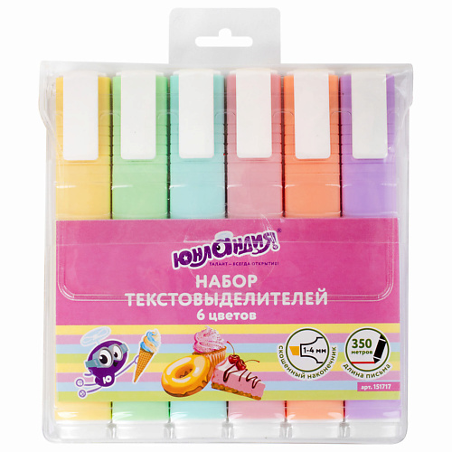 ЮНЛАНДИЯ Набор текстовыделителей COLORSTAR PASTEL, Набор текстовыделителей COLORSTAR PASTEL
ЮНЛАНДИЯ Набор текстовыделителей COLORSTAR PASTEL, Набор текстовыделителей COLORSTAR PASTEL