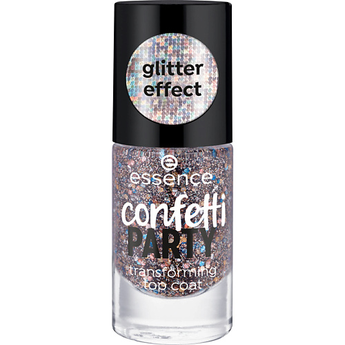 ESSENCE Топовое покрытие для ногтей Confetti Party Transforming Top Coat, Топовое покрытие для ногтей Confetti Party Transforming Top Coat
ESSENCE Топовое покрытие для ногтей Confetti Party Transforming Top Coat, Топовое покрытие для ногтей Confetti Party Transforming Top Coat