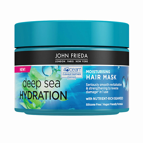 JOHN FRIEDA Увлажняющая маска для волос Deep Sea Hydration 250.0, Увлажняющая маска для волос Deep Sea Hydration
JOHN FRIEDA Увлажняющая маска для волос Deep Sea Hydration 250.0, Увлажняющая маска для волос Deep Sea Hydration