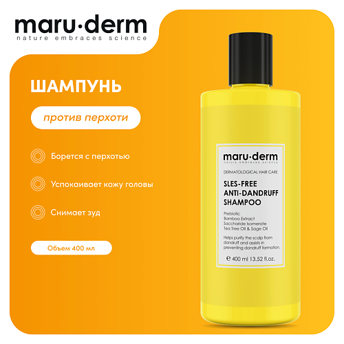 MARU∙DERM MARU·DERM Шампунь для волос SLES-Free Anti-Dandruff Shampoo 400.0, MARU·DERM Шампунь для волос SLES-Free Anti-Dandruff Shampoo
MARU∙DERM MARU·DERM Шампунь для волос SLES-Free Anti-Dandruff Shampoo 400.0, MARU·DERM Шампунь для волос SLES-Free Anti-Dandruff Shampoo