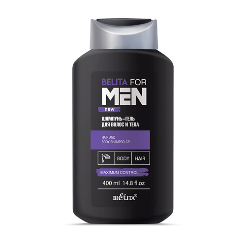 БЕЛИТА Шампунь-гель для волос и тела for Men 400.0, Шампунь-гель для волос и тела for Men
БЕЛИТА Шампунь-гель для волос и тела for Men 400.0, Шампунь-гель для волос и тела for Men