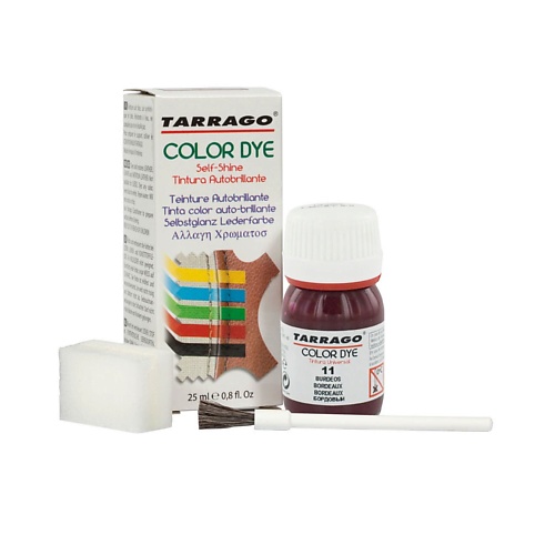 TARRAGO Бордовая краска для обуви, одежды, сумок, мебели COLOR DYE 25, Бордовая краска для обуви, одежды, сумок, мебели COLOR DYE
TARRAGO Бордовая краска для обуви, одежды, сумок, мебели COLOR DYE 25, Бордовая краска для обуви, одежды, сумок, мебели COLOR DYE