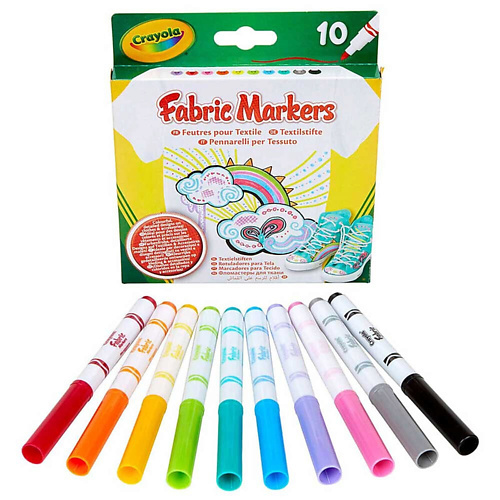 CRAYOLA Фломастеры для ткани Fabric Markers 10.0, Фломастеры для ткани Fabric Markers
CRAYOLA Фломастеры для ткани Fabric Markers 10.0, Фломастеры для ткани Fabric Markers