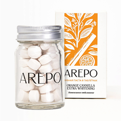 AREPO Зубная паста в таблетках ORANGE CANNELLA EXTRA WHITENING, Зубная паста в таблетках ORANGE CANNELLA EXTRA WHITENING
AREPO Зубная паста в таблетках ORANGE CANNELLA EXTRA WHITENING, Зубная паста в таблетках ORANGE CANNELLA EXTRA WHITENING