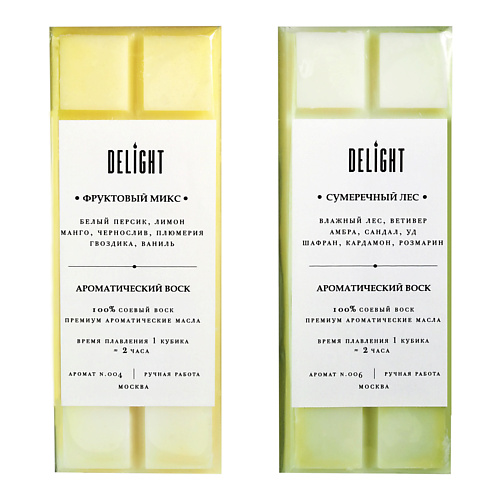 DELIGHT DELÍGHT Набор восков для аромалампы аромакубики мелтсы "Сумеречный лес и Фруктовый микс" 100.0, DELÍGHT Набор восков для аромалампы аромакубики мелтсы "Сумеречный лес и Фруктовый микс"
DELIGHT DELÍGHT Набор восков для аромалампы аромакубики мелтсы "Сумеречный лес и Фруктовый микс" 100.0, DELÍGHT Набор восков для аромалампы аромакубики мелтсы "Сумеречный лес и Фруктовый микс"