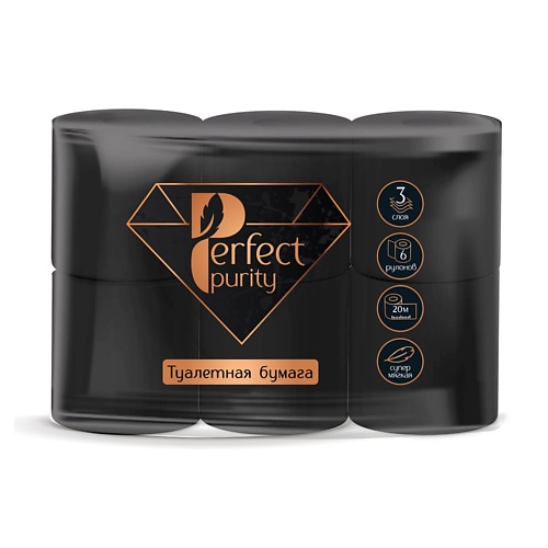 PERFECT PURITY Туалетная бумага черная 3-х слойная 6.0, Туалетная бумага черная 3-х слойная
PERFECT PURITY Туалетная бумага черная 3-х слойная 6.0, Туалетная бумага черная 3-х слойная