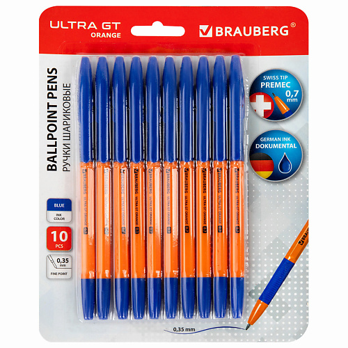 BRAUBERG Ручки шариковые с грипом "ULTRA GT ORANGE" 10.0, Ручки шариковые с грипом "ULTRA GT ORANGE"
BRAUBERG Ручки шариковые с грипом "ULTRA GT ORANGE" 10.0, Ручки шариковые с грипом "ULTRA GT ORANGE"