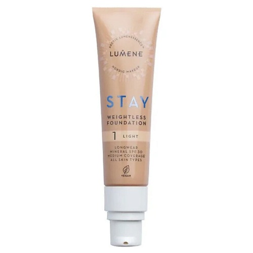 LUMENE Ухаживающий тональный крем Stay Weightless Foundation SPF 30, Ухаживающий тональный крем Stay Weightless Foundation SPF 30
LUMENE Ухаживающий тональный крем Stay Weightless Foundation SPF 30, Ухаживающий тональный крем Stay Weightless Foundation SPF 30