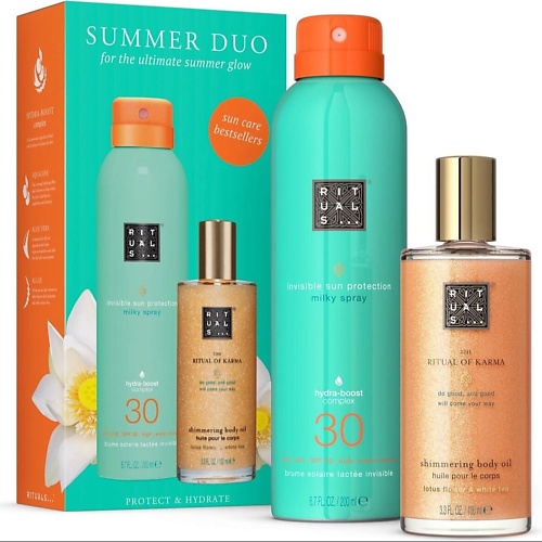 RITUALS... Набор The Ritual of Karma Summer Duo: Солнцезащитный спрей + Масло для тела, ... Набор The Ritual of Karma Summer Duo: Солнцезащитный спрей + Масло для тела
RITUALS... Набор The Ritual of Karma Summer Duo: Солнцезащитный спрей + Масло для тела, ... Набор The Ritual of Karma Summer Duo: Солнцезащитный спрей + Масло для тела