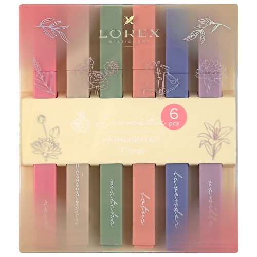LOREX Текстовыделители Aromatic FLORAL 1-4 мм с ароматом, Текстовыделители Aromatic FLORAL 1-4 мм с ароматом
LOREX Текстовыделители Aromatic FLORAL 1-4 мм с ароматом, Текстовыделители Aromatic FLORAL 1-4 мм с ароматом