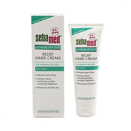 SEBAMED Интенсивно увлажняющий крем для рук Relief Hand Cream с мочевиной, для очень сухой кожи 75.0, Интенсивно увлажняющий крем для рук Relief Hand Cream с мочевиной, для очень сухой кожи
SEBAMED Интенсивно увлажняющий крем для рук Relief Hand Cream с мочевиной, для очень сухой кожи 75.0, Интенсивно увлажняющий крем для рук Relief Hand Cream с мочевиной, для очень сухой кожи