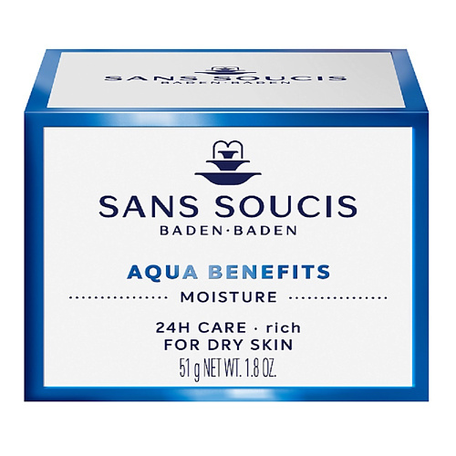SANS SOUCIS BADEN·BADEN Крем для 24 -часового ухода "Aqua Benefits" для сухой кожи 50.0, Крем для 24 -часового ухода "Aqua Benefits" для сухой кожи
SANS SOUCIS BADEN·BADEN Крем для 24 -часового ухода "Aqua Benefits" для сухой кожи 50.0, Крем для 24 -часового ухода "Aqua Benefits" для сухой кожи