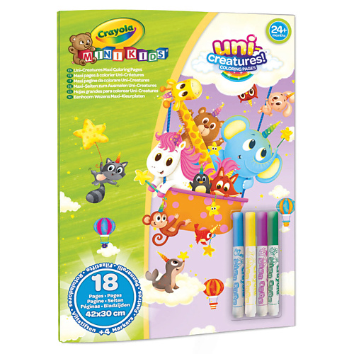 CRAYOLA Набор Mini Kids Uni-Creatures: Раскраски + Смываемые фломастеры, Набор Mini Kids Uni-Creatures: Раскраски + Смываемые фломастеры
CRAYOLA Набор Mini Kids Uni-Creatures: Раскраски + Смываемые фломастеры, Набор Mini Kids Uni-Creatures: Раскраски + Смываемые фломастеры