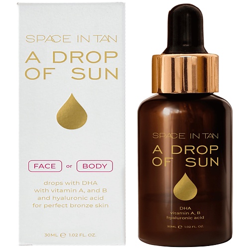 SPACE IN TAN Капли – концентрат для лица и тела с эффектом загара "A DROP OF SUN" 30.0, Капли – концентрат для лица и тела с эффектом загара "A DROP OF SUN"
SPACE IN TAN Капли – концентрат для лица и тела с эффектом загара "A DROP OF SUN" 30.0, Капли – концентрат для лица и тела с эффектом загара "A DROP OF SUN"