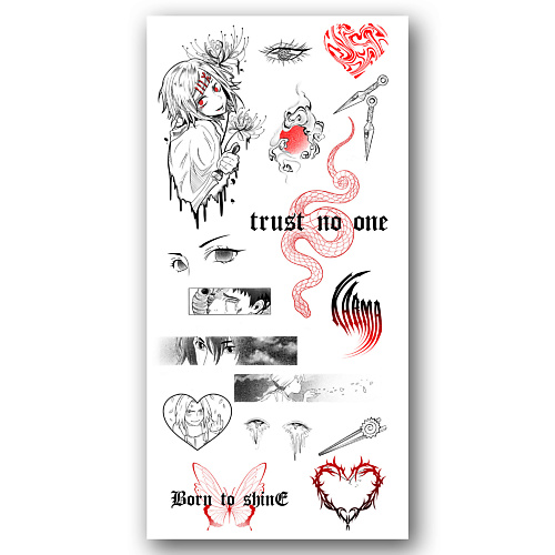 TATTS Переводная тату 10*21см (для взрослых и детей), Переводная тату 10*21см (для взрослых и детей)
TATTS Переводная тату 10*21см (для взрослых и детей), Переводная тату 10*21см (для взрослых и детей)