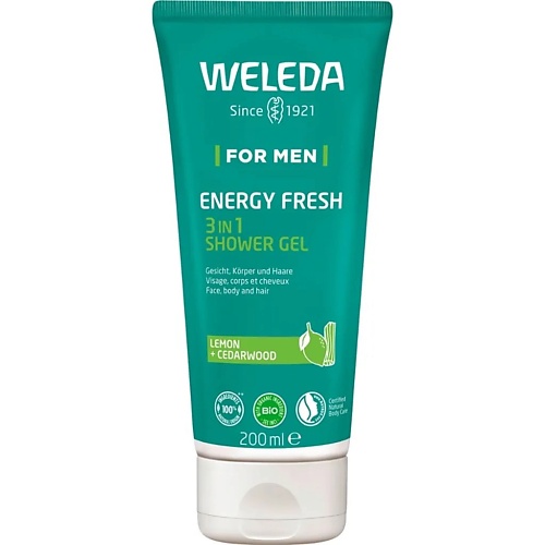 WELEDA Бодрящий гель для душа и шампунь для мужчин For Men Energy Fresh 3-in-1 Shower Gel 200.0, Бодрящий гель для душа и шампунь для мужчин For Men Energy Fresh 3-in-1 Shower Gel
WELEDA Бодрящий гель для душа и шампунь для мужчин For Men Energy Fresh 3-in-1 Shower Gel 200.0, Бодрящий гель для душа и шампунь для мужчин For Men Energy Fresh 3-in-1 Shower Gel