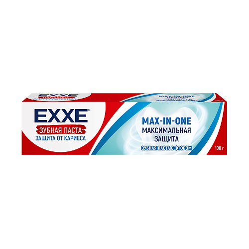 EXXE Зубная паста Максимальная защита от кариеса "MAX-IN-ONE" 100, Зубная паста Максимальная защита от кариеса "MAX-IN-ONE"
EXXE Зубная паста Максимальная защита от кариеса "MAX-IN-ONE" 100, Зубная паста Максимальная защита от кариеса "MAX-IN-ONE"