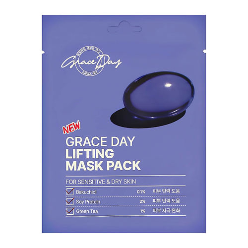 GRACE DAY Маска для лица с бакучиолом (подтягивающая) 27.0, Маска для лица с бакучиолом (подтягивающая)
GRACE DAY Маска для лица с бакучиолом (подтягивающая) 27.0, Маска для лица с бакучиолом (подтягивающая)