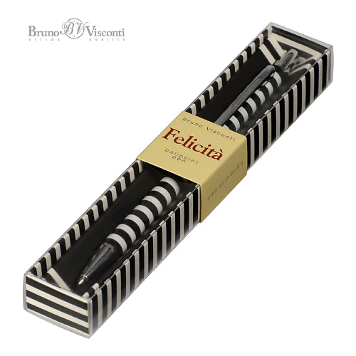 BRUNO VISCONTI Ручка "Felicita Black&White.ПОЛОСКИ" шариковая металлическая синяя 0,7 мм, Ручка "Felicita Black&White.ПОЛОСКИ" шариковая металлическая синяя 0,7 мм
BRUNO VISCONTI Ручка "Felicita Black&White.ПОЛОСКИ" шариковая металлическая синяя 0,7 мм, Ручка "Felicita Black&White.ПОЛОСКИ" шариковая металлическая синяя 0,7 мм
