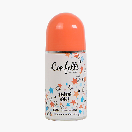 CONFETTI Дезодорант-антиперспирант роликовый Shine On, Дезодорант-антиперспирант роликовый Shine On
CONFETTI Дезодорант-антиперспирант роликовый Shine On, Дезодорант-антиперспирант роликовый Shine On