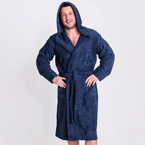 BIO TEXTILES Халат махровый мужской с капюшоном Dark blue, Халат махровый мужской с капюшоном Dark blue
BIO TEXTILES Халат махровый мужской с капюшоном Dark blue, Халат махровый мужской с капюшоном Dark blue