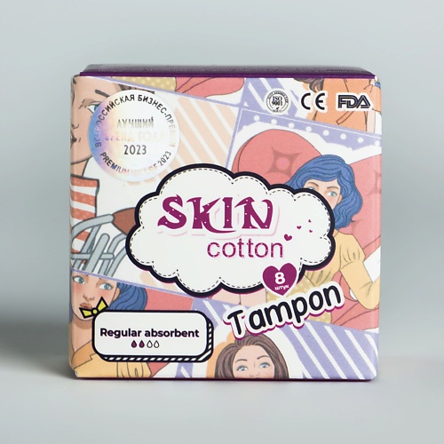SKIN COTTON Женские одноразовые тампоны Regular 8.0, Женские одноразовые тампоны Regular
SKIN COTTON Женские одноразовые тампоны Regular 8.0, Женские одноразовые тампоны Regular