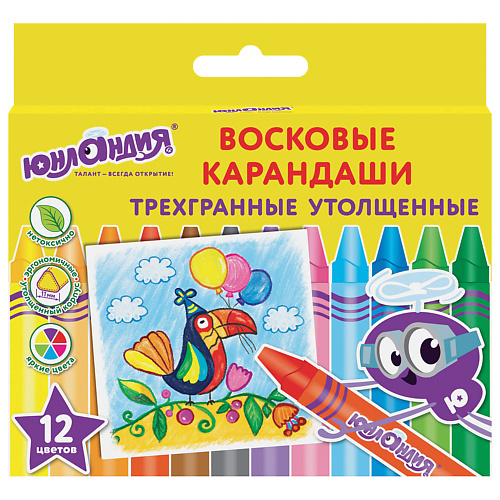 ЮНЛАНДИЯ Восковые мелки трехгранные утолщенные Юнландик на празднике, Восковые мелки трехгранные утолщенные Юнландик на празднике
ЮНЛАНДИЯ Восковые мелки трехгранные утолщенные Юнландик на празднике, Восковые мелки трехгранные утолщенные Юнландик на празднике