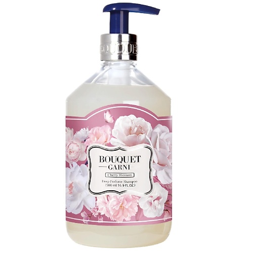 BOUQUET GARNI Шампунь для волос с ароматом цветущей вишни 500.0, Шампунь для волос с ароматом цветущей вишни
BOUQUET GARNI Шампунь для волос с ароматом цветущей вишни 500.0, Шампунь для волос с ароматом цветущей вишни