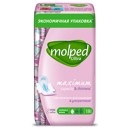 MOLPED Прокладки женские ULTRA Normal (нормальная впитываемость) 18.0, Прокладки женские ULTRA Normal (нормальная впитываемость)
MOLPED Прокладки женские ULTRA Normal (нормальная впитываемость) 18.0, Прокладки женские ULTRA Normal (нормальная впитываемость)