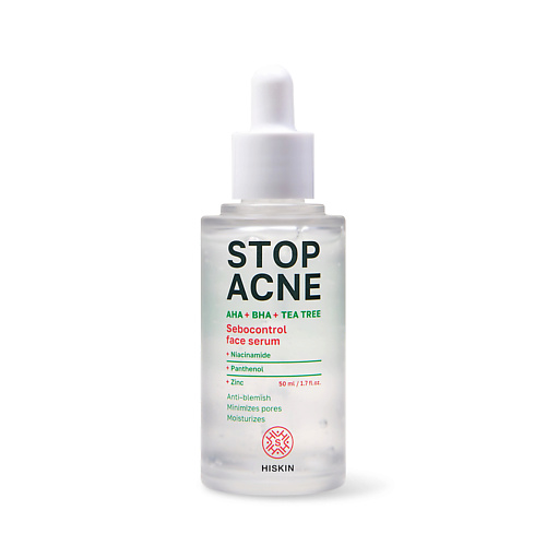 HISKIN STOP ACNE Себорегулирующая сыворотка для лица AHA + BHA + TEA TREE 50.0, STOP ACNE Себорегулирующая сыворотка для лица AHA + BHA + TEA TREE
HISKIN STOP ACNE Себорегулирующая сыворотка для лица AHA + BHA + TEA TREE 50.0, STOP ACNE Себорегулирующая сыворотка для лица AHA + BHA + TEA TREE