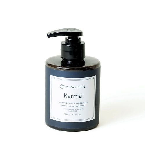 MIPASSIONCORP Парфюмированное жидкое мыло для рук "Karma" 300.0, Парфюмированное жидкое мыло для рук "Karma"
MIPASSIONCORP Парфюмированное жидкое мыло для рук "Karma" 300.0, Парфюмированное жидкое мыло для рук "Karma"