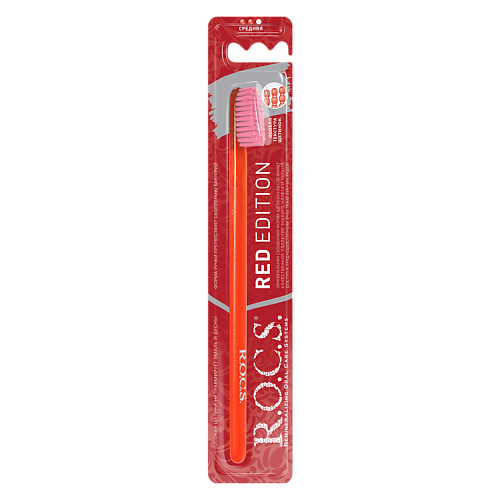 R.O.C.S. Зубная щётка RED Edition Classic средняя, Зубная щётка RED Edition Classic средняя
R.O.C.S. Зубная щётка RED Edition Classic средняя, Зубная щётка RED Edition Classic средняя