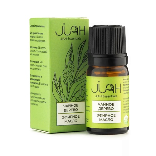 JIAH Эфирное масло чайное дерево (Tea Tree Essential Oil) 10.0, Эфирное масло чайное дерево (Tea Tree Essential Oil)
JIAH Эфирное масло чайное дерево (Tea Tree Essential Oil) 10.0, Эфирное масло чайное дерево (Tea Tree Essential Oil)
