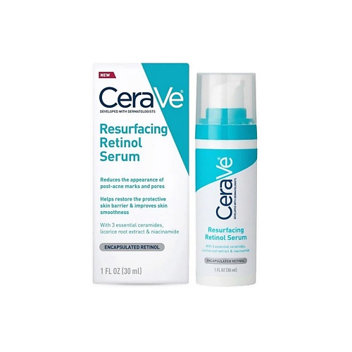 CERAVE Обновляющая и разглаживающая сыворотка с ретинолом Resurfacing Retinol 30.0, Обновляющая и разглаживающая сыворотка с ретинолом Resurfacing Retinol
CERAVE Обновляющая и разглаживающая сыворотка с ретинолом Resurfacing Retinol 30.0, Обновляющая и разглаживающая сыворотка с ретинолом Resurfacing Retinol