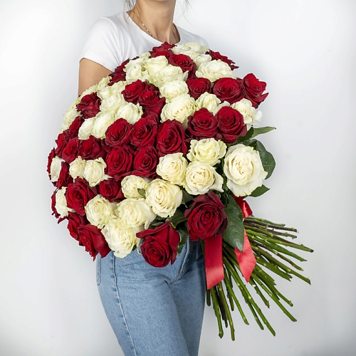 ЛЭТУАЛЬ FLOWERS Букет из высоких красно-белых роз Эквадор 75 шт. (70 см), Букет из высоких красно-белых роз Эквадор 75 шт. (70 см)
ЛЭТУАЛЬ FLOWERS Букет из высоких красно-белых роз Эквадор 75 шт. (70 см), Букет из высоких красно-белых роз Эквадор 75 шт. (70 см)