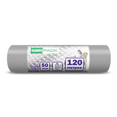 MIRPACK "PROFESSIONAL" Мешки для мусора, 120 литров 50, "PROFESSIONAL" Мешки для мусора, 120 литров
MIRPACK "PROFESSIONAL" Мешки для мусора, 120 литров 50, "PROFESSIONAL" Мешки для мусора, 120 литров