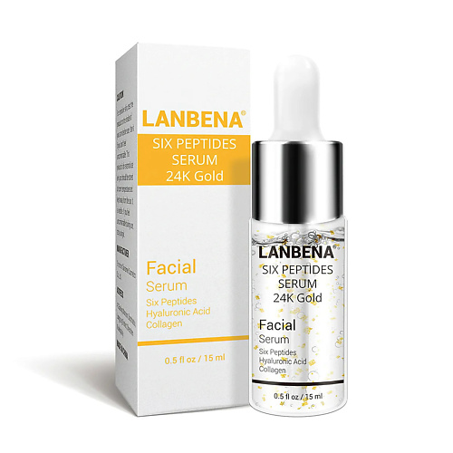 LANBENA Сыворотка антивозрастная для лица с 6-ю пептидами и 24 каратным золотом 15.0, Сыворотка антивозрастная для лица с 6-ю пептидами и 24 каратным золотом
LANBENA Сыворотка антивозрастная для лица с 6-ю пептидами и 24 каратным золотом 15.0, Сыворотка антивозрастная для лица с 6-ю пептидами и 24 каратным золотом