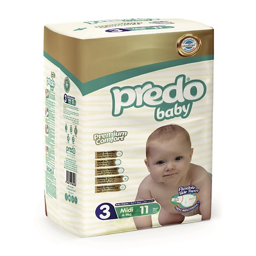 PREDO Подгузники для детей Baby midi № 3 (4-9 кг) 11.0, Подгузники для детей Baby midi № 3 (4-9 кг)
PREDO Подгузники для детей Baby midi № 3 (4-9 кг) 11.0, Подгузники для детей Baby midi № 3 (4-9 кг)