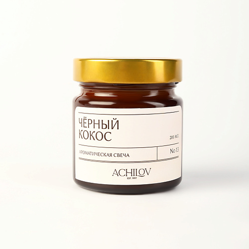 ACHILOV Ароматическая свеча "Чёрный кокос" 400, Ароматическая свеча "Чёрный кокос"
ACHILOV Ароматическая свеча "Чёрный кокос" 400, Ароматическая свеча "Чёрный кокос"
